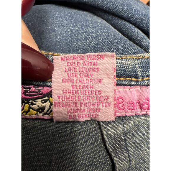 Vintage Me & You Maxi Jean Skirt Size 1X Rise Flared Hippie Cowgirl Boho Y2K 90s - Picture 9 of 10